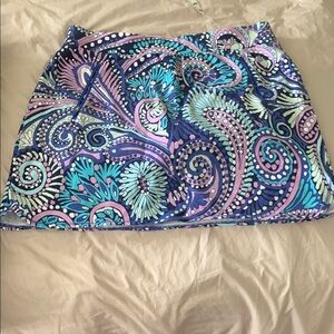 Talbots Blue and Purple Mini Skort Resort Wear. Size L.